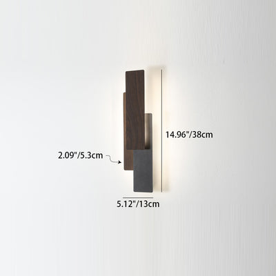 Modern Minimalist Rectangle Iron LED Wall Sconce Lamp For Bedroom