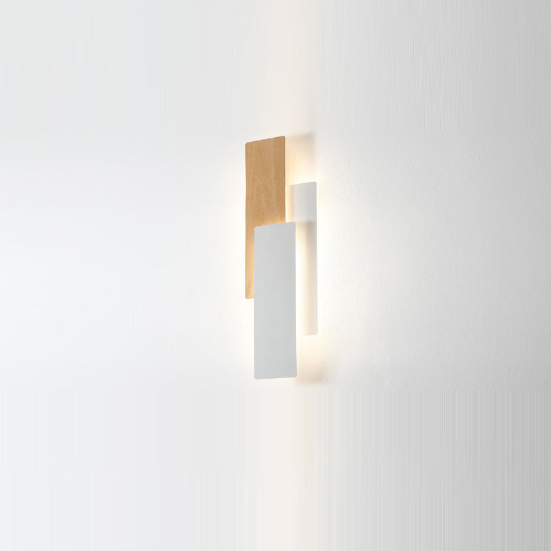 Modern Minimalist Rectangle Iron LED Wall Sconce Lamp For Bedroom