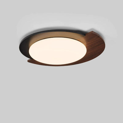 Modern Minimalist Wabi Sabi Round Dome Iron Acrylic LED Flush Mount Ceiling Light For Bedroom