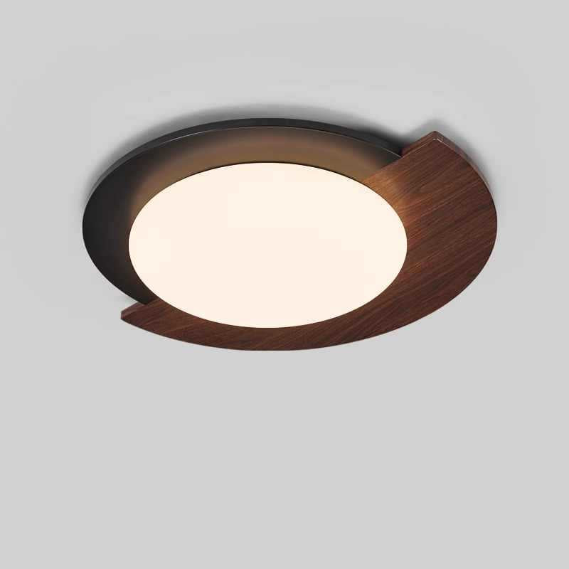 Modern Minimalist Wabi Sabi Round Dome Iron Acrylic LED Flush Mount Ceiling Light For Bedroom