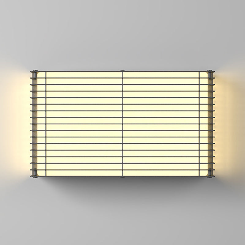 Modern Minimalist Waterproof Rectangle PE Stainless Steel LED Wall Sconce Lamp For Outdoor