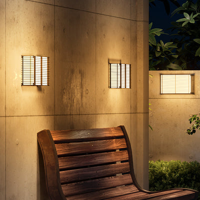 Modern Minimalist Waterproof Rectangle PE Stainless Steel LED Wall Sconce Lamp For Outdoor