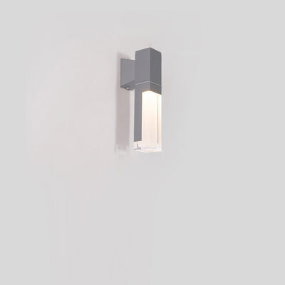 Modern Minimalist Waterproof Rectangle Aluminum Acrylic LED Wall Sconce Lamp For Outdoor