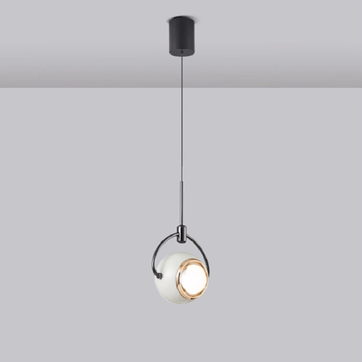 Contemporary Scandinavian Round Orb Aluminum Glass LED Pendant Light For Bedroom