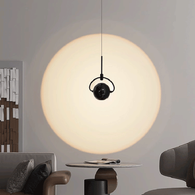 Contemporary Scandinavian Round Orb Aluminum Glass LED Pendant Light For Bedroom