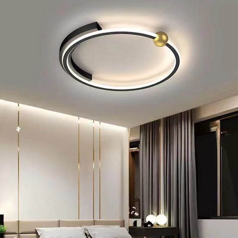 Modern Minimalist Round Iron Silicone LED Flush Mount Ceiling Light For Bedroom