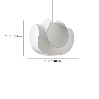 Traditional Japanese Cream Oval Imitation Silk Iron 1/3 Light Pendant Light For Bedroom