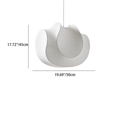 Traditional Japanese Cream Oval Imitation Silk Iron 1/3 Light Pendant Light For Bedroom