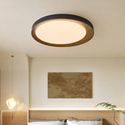 Modern Minimalist Dome Round Iron Acrylic LED Flush Mount Ceiling Light For Bedroom