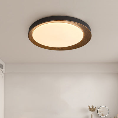 Modern Minimalist Dome Round Iron Acrylic LED Flush Mount Ceiling Light For Bedroom