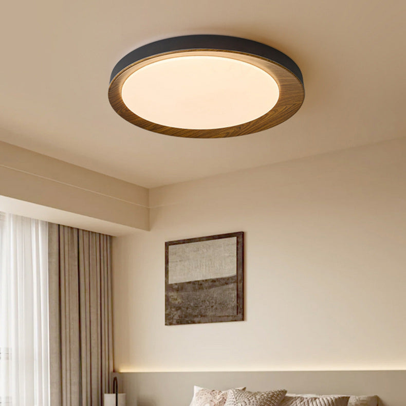 Modern Minimalist Dome Round Iron Acrylic LED Flush Mount Ceiling Light For Bedroom