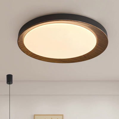 Modern Minimalist Dome Round Iron Acrylic LED Flush Mount Ceiling Light For Bedroom