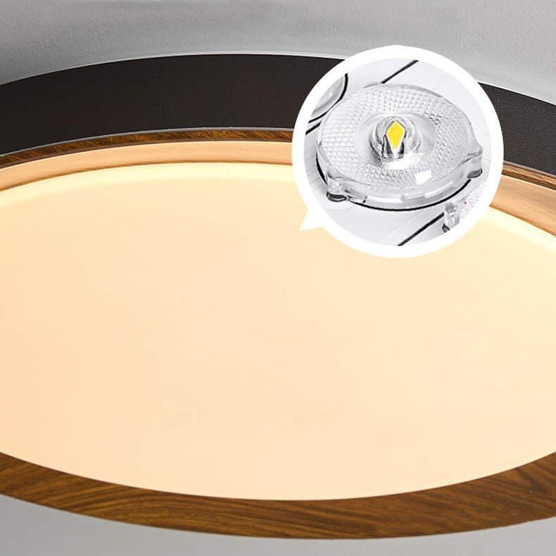 Modern Minimalist Dome Round Iron Acrylic LED Flush Mount Ceiling Light For Bedroom