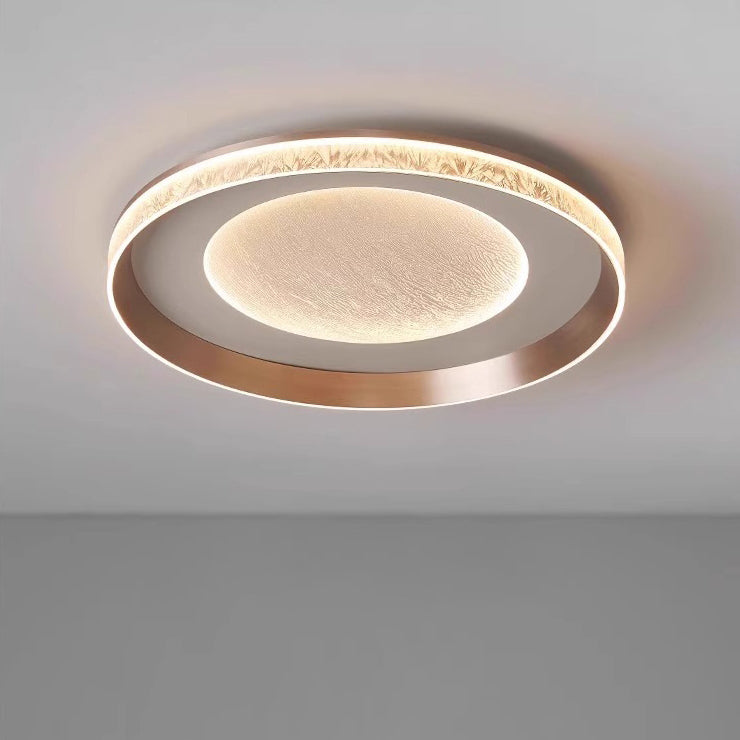 Modern Minimalist Round Dome Iron Aluminum Acrylic LED Flush Mount Ceiling Light For Bedroom