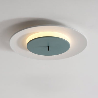 Contemporary Scandinavian Round Iron LED Flush Mount Ceiling Light For Bedroom