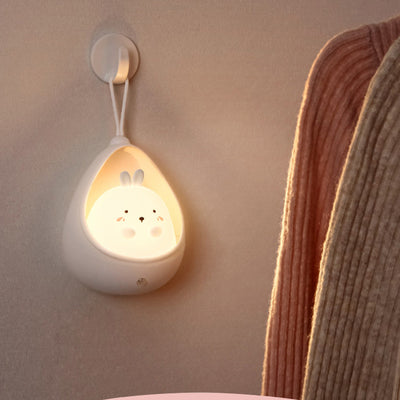 Contemporary Creative USB Cat Rabbit Triangle Cone ABS Silicone LED Table Lamp For Bedroom