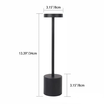 Modern Minimalist USB Round Cylinder Iron Acrylic LED Table Lamp For Bedroom