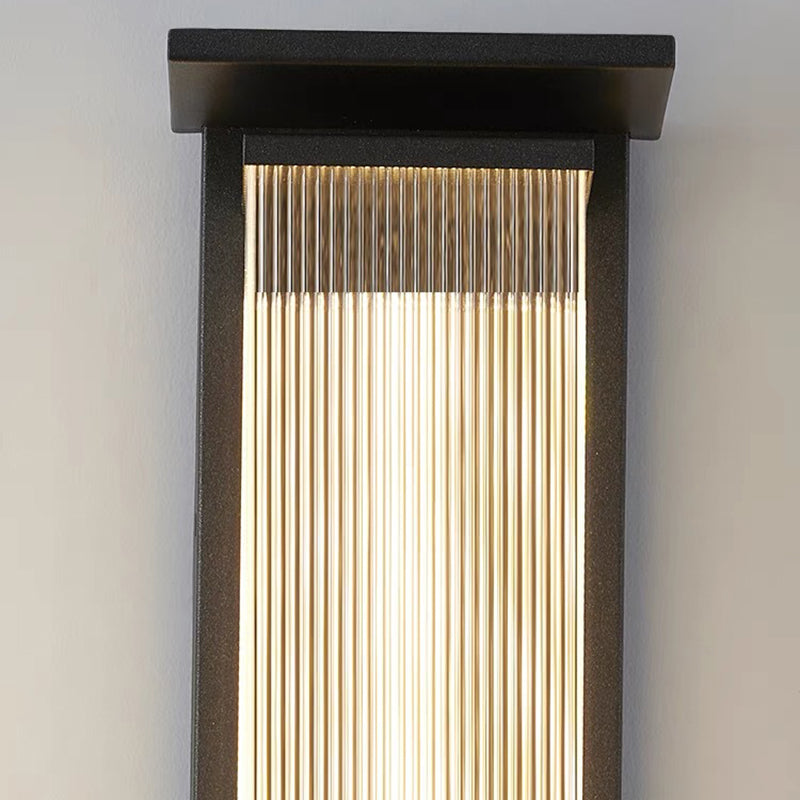 Modern Minimalist Rectangular Stainless Steel Acrylic LED Wall Sconce Lamp For Outdoor