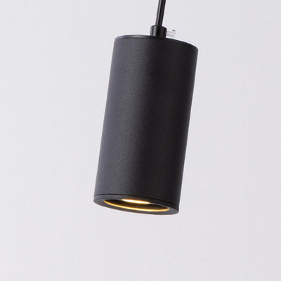 Modern Minimalist Round Cylinder Aluminum Iron 1-Light Pendant Light For Bedroom