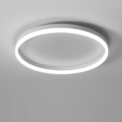 Modern Minimalist Round Iron Aluminum Acrylic LED Flush Mount Ceiling Light For Bedroom