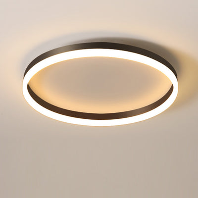 Modern Minimalist Round Iron Aluminum Acrylic LED Flush Mount Ceiling Light For Bedroom