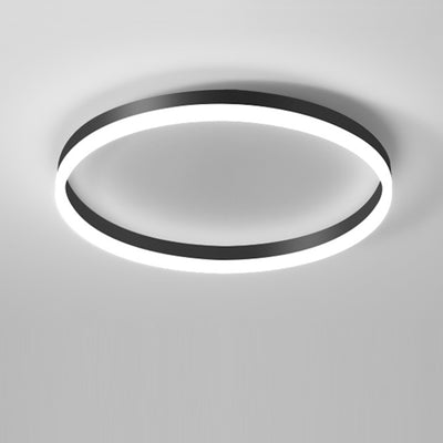 Modern Minimalist Round Iron Aluminum Acrylic LED Flush Mount Ceiling Light For Bedroom