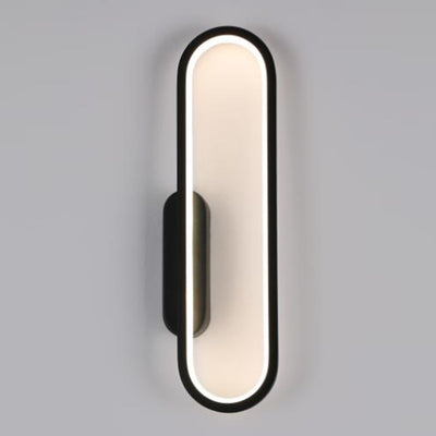 Modern Minimalist Oval Linear Hardware Acrylic LED Wall Sconce Lamp For Bedroom