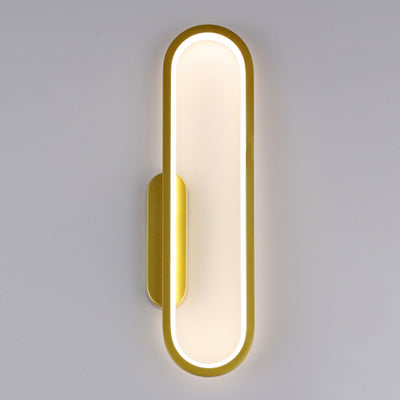 Modern Minimalist Oval Linear Hardware Acrylic LED Wall Sconce Lamp For Bedroom