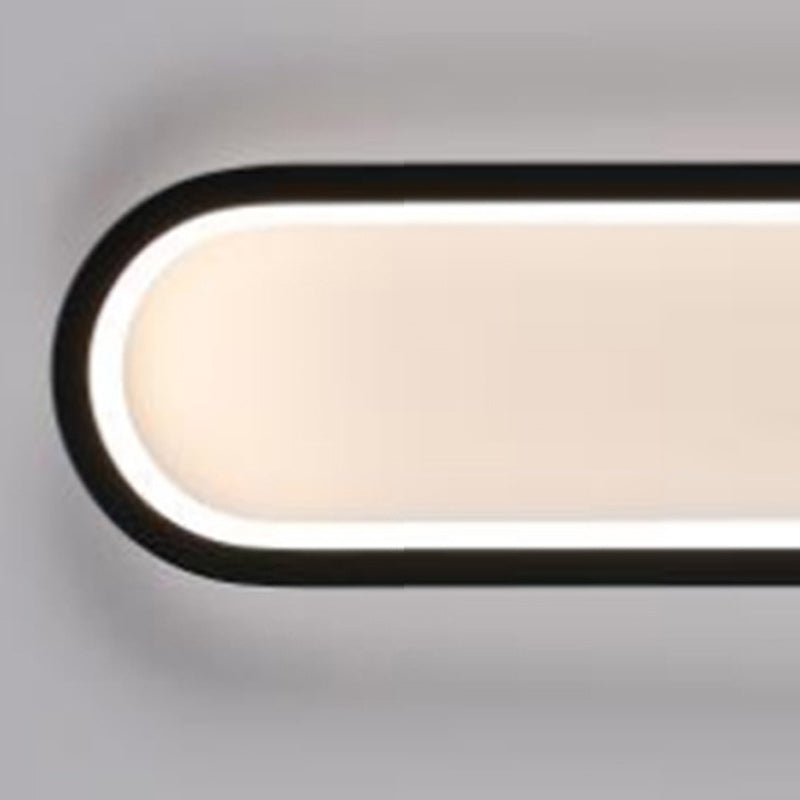 Modern Minimalist Oval Linear Hardware Acrylic LED Wall Sconce Lamp For Bedroom