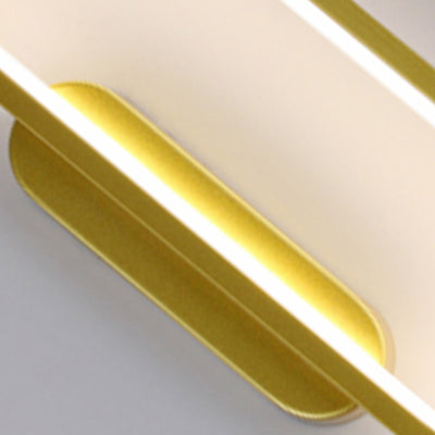 Modern Minimalist Oval Linear Hardware Acrylic LED Wall Sconce Lamp For Bedroom