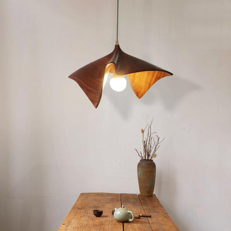 Contemporary Creative Bat Shape Iron Resin 1-Light Pendant Light For Dining Room