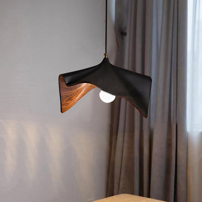 Contemporary Creative Bat Shape Iron Resin 1-Light Pendant Light For Dining Room