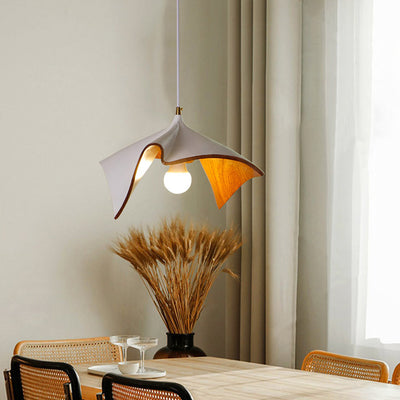 Contemporary Creative Bat Shape Iron Resin 1-Light Pendant Light For Dining Room