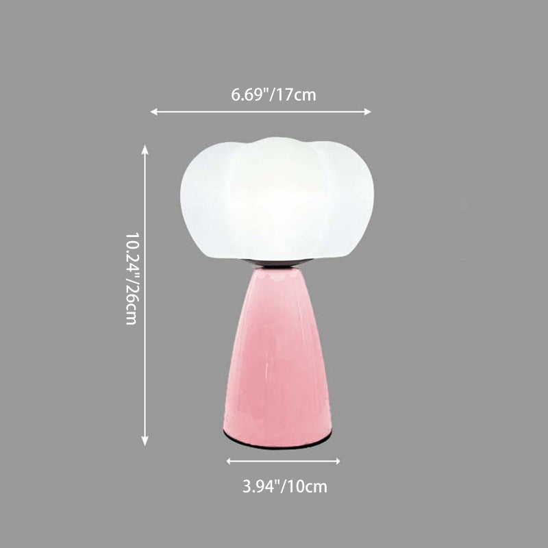 Contemporary Creative USB Flower Pumpkin Round Cone Ceramic Plastic LED Table Lamp For Bedroom