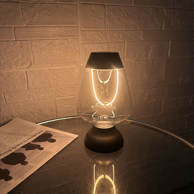 Modern Minimalist USB Cup Shape Oval Acrylic LED Table Lamp For Bedroom