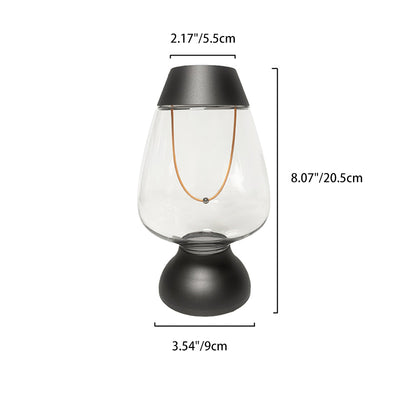 Modern Minimalist USB Cup Shape Oval Acrylic LED Table Lamp For Bedroom