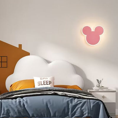 Contemporary Creative Cartoon Round Iron LED Wall Sconce Lamp For Bedroom