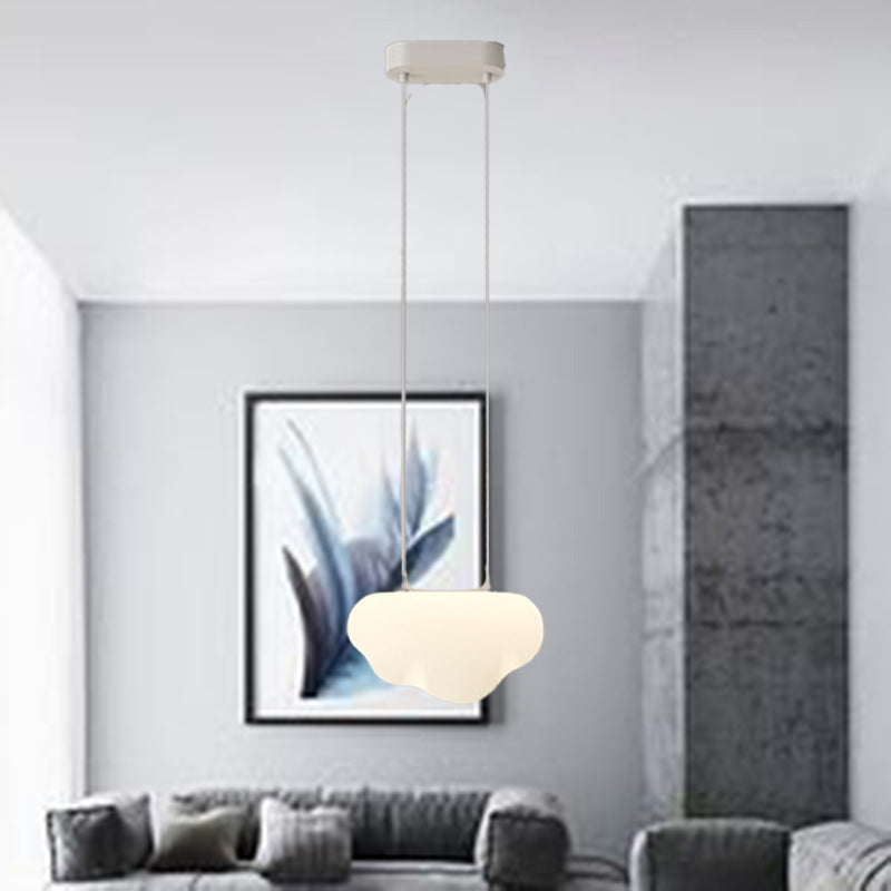 Contemporary Scandinavian Cream Cloud Star Moon PE Iron LED Pendant Light For Bedroom