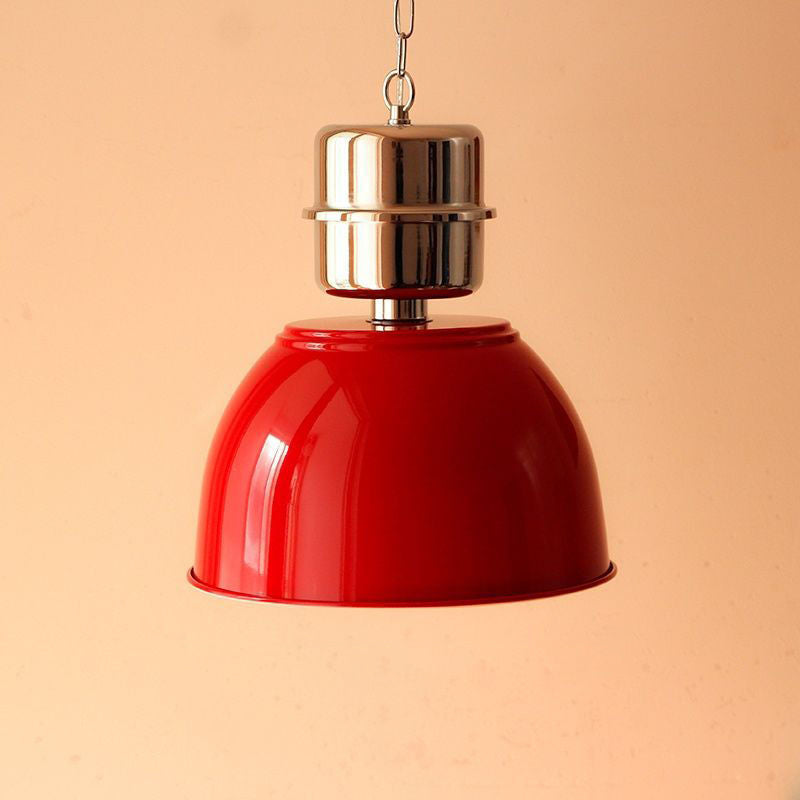 Contemporary Industrial Round Cone Iron Aluminum 1-Light Pendant Light For Dining Room