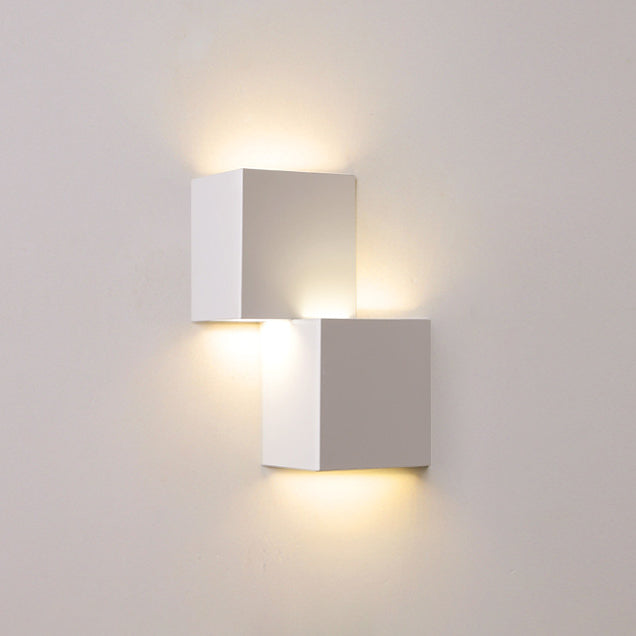 Modern Minimalist Square Triangle Iron Acrylic LED Wall Sconce Lamp For Bedroom