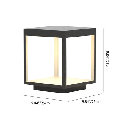 Modern Minimalist Waterproof Square Iron Acrylic LED Outdoor Light For Outdoor