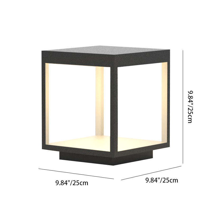 Modern Minimalist Waterproof Square Iron Acrylic LED Outdoor Light For Outdoor