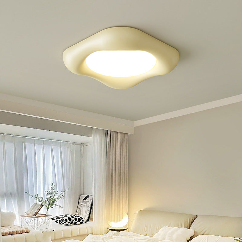 Contemporary Scandinavian Diamond Iron Plastic LED Flush Mount Ceiling Light For Bedroom