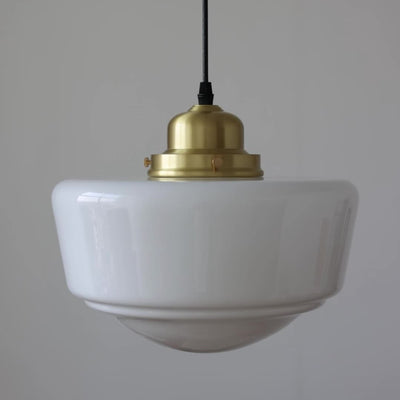 Moderne Mid-Century runde Kupferglas 1-Licht Pendelleuchte für das Schlafzimmer 