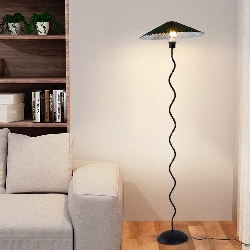 Modern Simplicity Cone Iron Aluminum 1-Light Standing Floor Lamp For Living Room