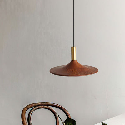 Contemporary Scandinavian UFO Round Iron Acrylic LED Pendant Light For Bedroom