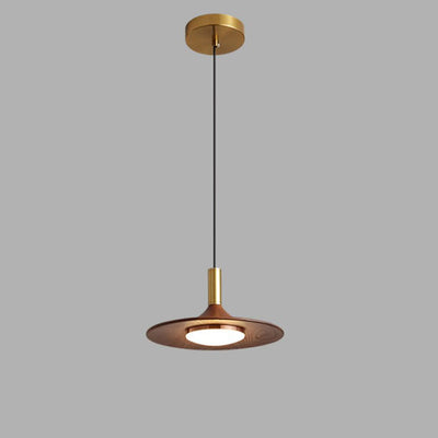 Contemporary Scandinavian UFO Round Iron Acrylic LED Pendant Light For Bedroom