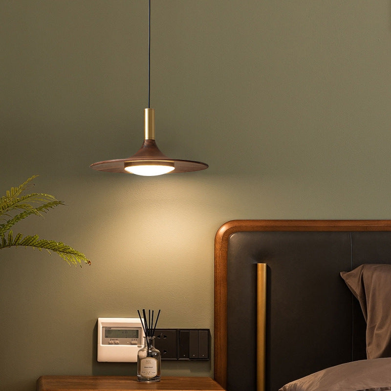 Contemporary Scandinavian UFO Round Iron Acrylic LED Pendant Light For Bedroom