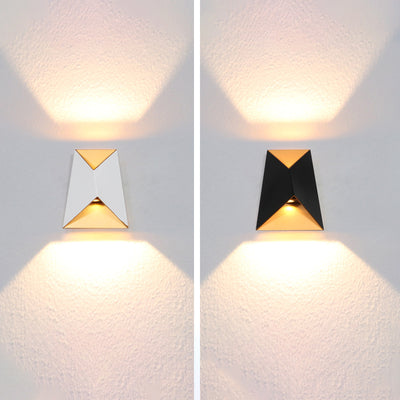 Modern Minimalist Trapezoid Aluminum Glass LED Wall Sconce Lamp For Hallway