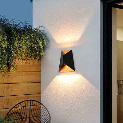 Modern Minimalist Trapezoid Aluminum Glass LED Wall Sconce Lamp For Hallway